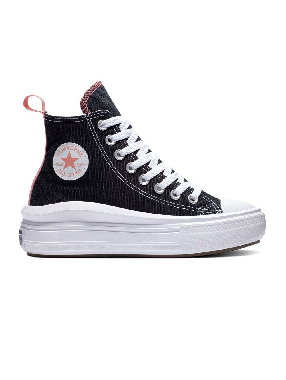 CONVERSE Chuck Taylor All Star Move Canvas Platform Black/Pink White EU 38.5 US